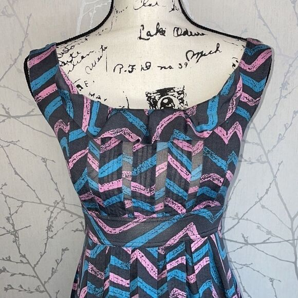 MARC‎ by Marc Jacobs blue & pink dress, Size XS - Picture 3 of 14